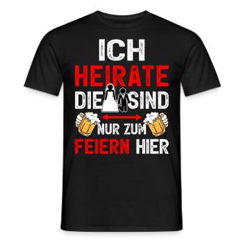 JGA Bräutigam T-Shirt Mann Junggesellenabschied - Männer T-Shirt - Schwarz - Vorne - AI Model Male 178 light (178cm)