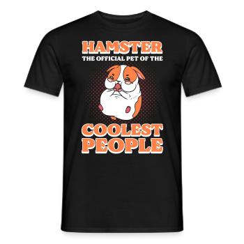 Hamster L’animal de compagnie officiel des gens les plus cool - T-shirt homme - noir - Devant - AI Model Male 178 light (178cm)