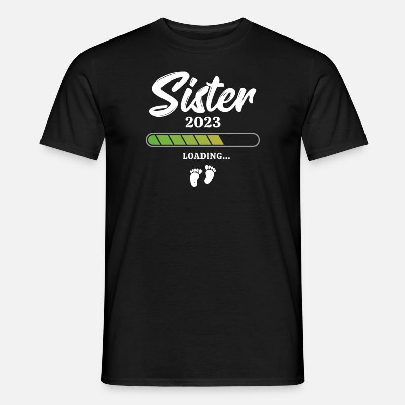 Sister Loading 2023 - Männer T-Shirt - Schwarz