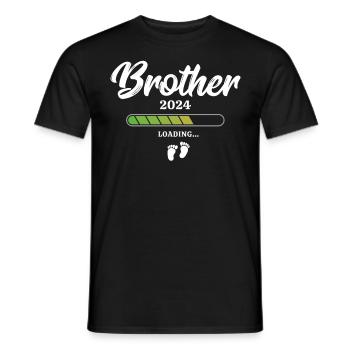 Brother Loading 2024 - Men's T-Shirt - black - Front - AI Model Male 178 light (178cm)