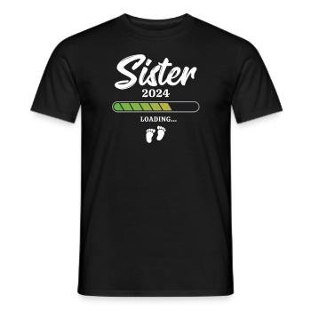 Sister Loading 2024 - Men's T-Shirt - black - Front - AI Model Male 178 light (178cm)