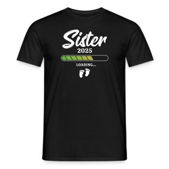 Sister Loading 2025 - Men's T-Shirt - black - Front - AI Model Male 178 light (178cm)