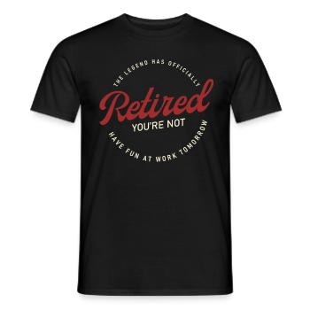 The Legend Has Officially Retired Rente Gift - Men's T-Shirt - black - Front - AI Model Male 178 light (178cm)