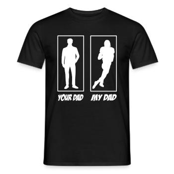Ton père mon père football papa - T-shirt homme - noir - Devant - AI Model Male 178 light (178cm)