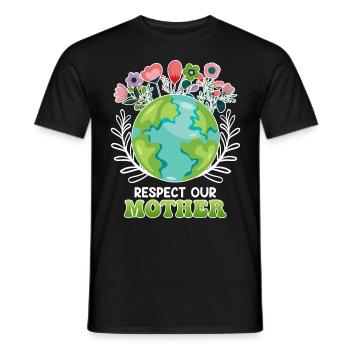 Save the Earth Environmentalists Mother Earth - Men's T-Shirt - black - Front - AI Model Male 178 light (178cm)