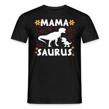 Mamasaurus Muttertag Mama Dinosaurier Mama Saurus - Männer T-Shirt - Schwarz - Vorne - AI Model Male 178 light (178cm)