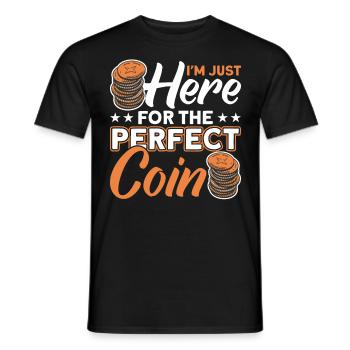 Coin Collector Numismatics Coin Collecting Coin Collection - Men's T-Shirt - black - Front - AI Model Male 178 light (178cm)