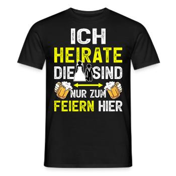 Junggesellenabschied T-Shirt Bräutigam JGA Männer - Männer T-Shirt - Schwarz - Vorne - AI Model Male 178 light (178cm)
