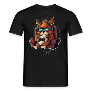Jeu de chien Joueur Joueurs Joueurs - T-shirt homme - noir - Devant - AI Model Male 178 light (178cm)
