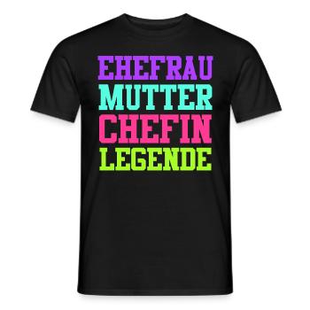 Ehefrau Mama Chefin Muttertag Supervisor - Männer T-Shirt - Schwarz - Vorne - AI Model Male 178 light (178cm)