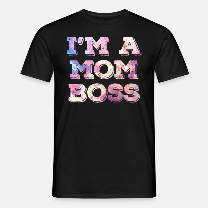 Mama Chefin Muttertag Mama Boss Supervisor - Männer T-Shirt - Schwarz