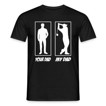 Ton père mon papa golf Papa - T-shirt homme - noir - Devant - AI Model Male 178 light (178cm)