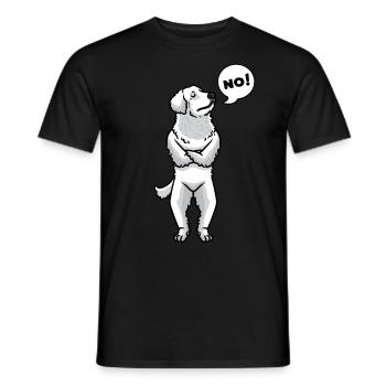 Chien Kuvasz - T-shirt homme - noir - Devant - AI Model Male 178 light (178cm)