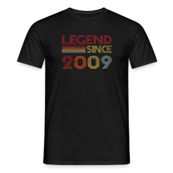 2009 Geburtstag Legend since Retro Vintage - Männer T-Shirt - Schwarz - Vorne - AI Model Male 178 light (178cm)