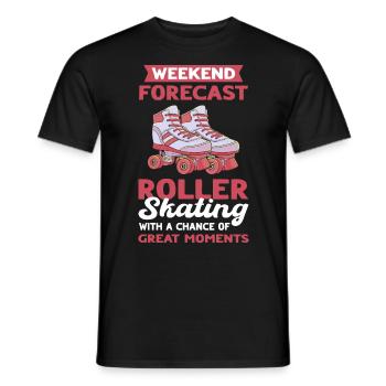 Rollschuhlaufen Roller-Derby Rollschuhlaufen Rolle - Männer T-Shirt - Schwarz - Vorne - AI Model Male 178 light (178cm)