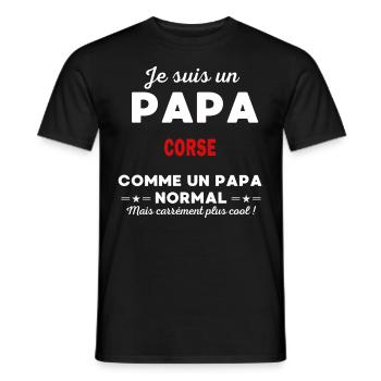 Je suis un Papa CORSE - T-shirt homme - noir - Devant - AI Model Male 178 light (178cm)