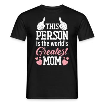 Meilleure maman du monde Fête des mères Meilleure maman - T-shirt homme - noir - Devant - AI Model Male 178 light (178cm)