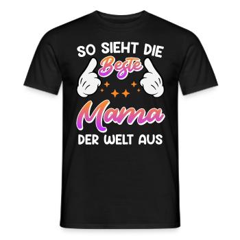 Weltbeste Mama Muttertag Beste Mama coolste Mama - Männer T-Shirt - Schwarz - Vorne - AI Model Male 178 light (178cm)