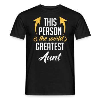 World greatest Auntie Muttertag Beste Tante - Männer T-Shirt - Schwarz - Vorne - AI Model Male 178 light (178cm)