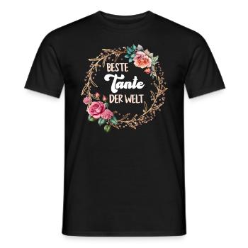 Weltbeste Tante Muttertag Beste Tante Aunties - Männer T-Shirt - Schwarz - Vorne - AI Model Male 178 light (178cm)