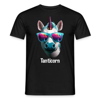 Tanticorn Unicorn Fan Fête des mères Licorne Fan Tante - T-shirt homme - noir - Devant - AI Model Male 178 light (178cm)