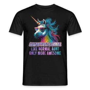 Tanticorn Muttertag Aunties Einhorn Fanartikel - Männer T-Shirt - Schwarz - Vorne - AI Model Male 178 light (178cm)