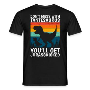 Tantesaurus Fête des mères Tante Tante Tante - T-shirt homme - noir - Devant - AI Model Male 178 light (178cm)