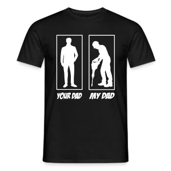 Ton père mon père ouvrier de la construction papa - T-shirt homme - noir - Devant - AI Model Male 178 light (178cm)