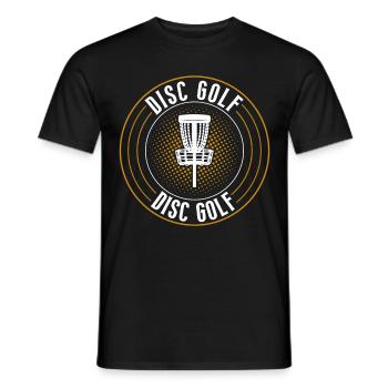Discgolf Disc Golf - Men's T-Shirt - black - Front - AI Model Male 178 light (178cm)