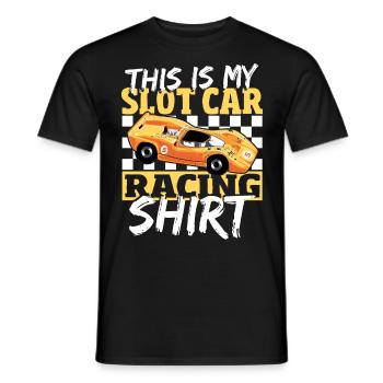 Slot Car Rennen Slot Car Race Slotcar Rennen - Männer T-Shirt - Schwarz - Vorne - AI Model Male 178 light (178cm)