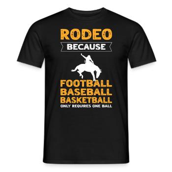 Rodeo Bullriding Western Sports Horse Riding - Männer T-Shirt - Schwarz - Vorne - AI Model Male 178 light (178cm)