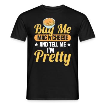 Macaroni au fromage macaroni et pâtes au fromage - T-shirt homme - noir - Devant - AI Model Male 178 light (178cm)