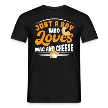 Macaroni au fromage Macaroni au fromage Pâtes et macaronis au fromage - T-shirt homme - noir - Devant - AI Model Male 178 light (178cm)
