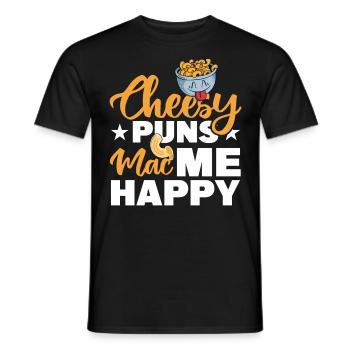 Macaroni au fromage macaroni et pâtes au fromage - T-shirt homme - noir - Devant - AI Model Male 178 light (178cm)