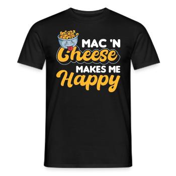Macaroni au fromage macaroni et pâtes au fromage - T-shirt homme - noir - Devant - AI Model Male 178 light (178cm)