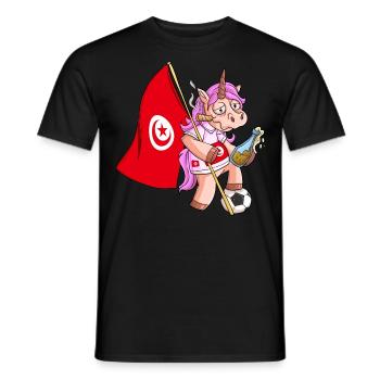 Tunesien Party Einhorn - Männer T-Shirt - Schwarz - Vorne - AI Model Male 178 light (178cm)
