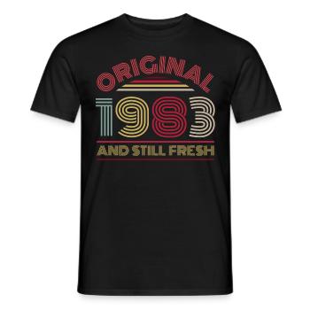 Millésime 1983 - T-shirt homme - noir - Devant - AI Model Male 178 light (178cm)