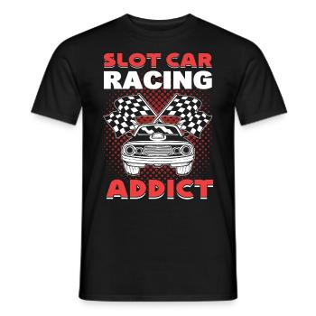 Slot Car Racing Addict Slotcar Race - Men's T-Shirt - black - Front - AI Model Male 178 light (178cm)