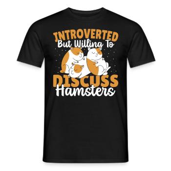 hamster rongeur rongeur animal mignon animaux - T-shirt homme - noir - Devant - AI Model Male 178 light (178cm)