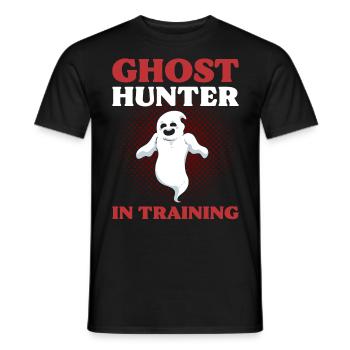 Ghost Hunter In Training Ghost Hunting Ghost - Men's T-Shirt - black - Front - AI Model Male 178 light (178cm)