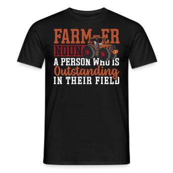 Farmer A Person Who Is Outstanding In Their Field - Men's T-Shirt - black - Front - AI Model Male 178 light (178cm)