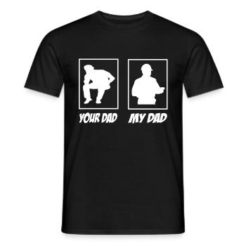 My Dad Your Dad Bauleiter Papa - Männer T-Shirt - Schwarz - Vorne - AI Model Male 178 light (178cm)