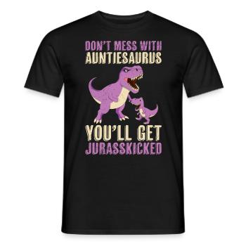 Tantesaurus Fête des mères Tante Tante Tante - T-shirt homme - noir - Devant - AI Model Male 178 light (178cm)