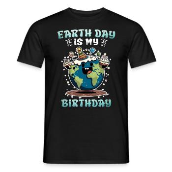Earth Day ist mein Geburtstag Umweltschutz - Männer T-Shirt - Schwarz - Vorne - AI Model Male 178 light (178cm)