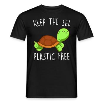 Rette die Erde Keep the Sea Plastic free - Männer T-Shirt - Schwarz - Vorne - AI Model Male 178 light (178cm)