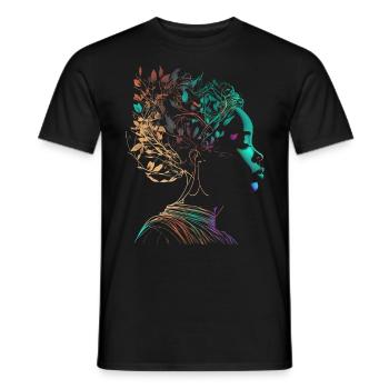 Juneteenth Melanin Queen - Beautiful Afro Woman - Men's T-Shirt - black - Front - AI Model Male 178 light (178cm)