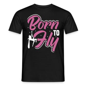 Aerial Silk / Aerial Yoga / Aerial Acrobatics Designs - Men's T-Shirt - black - Front - AI Model Male 178 light (178cm)