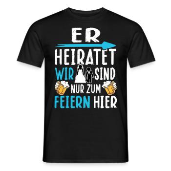 Junggesellenabschied T-Shirt Poltern Männer JGA - Männer T-Shirt - Schwarz - Vorne - AI Model Male 178 light (178cm)