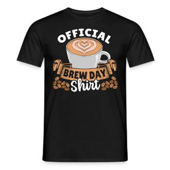 Official Brew Day Shirt Barista Coffeemaker - Men's T-Shirt - black - Front - AI Model Male 178 light (178cm)