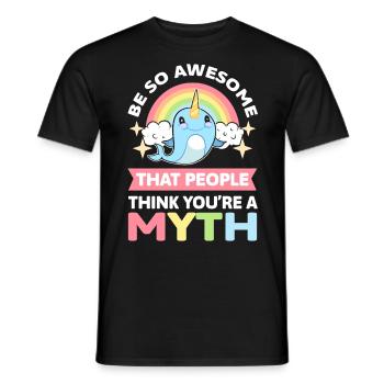 Be So Awesome That People Think You're A Myth - Men's T-Shirt - black - Front - AI Model Male 178 light (178cm)